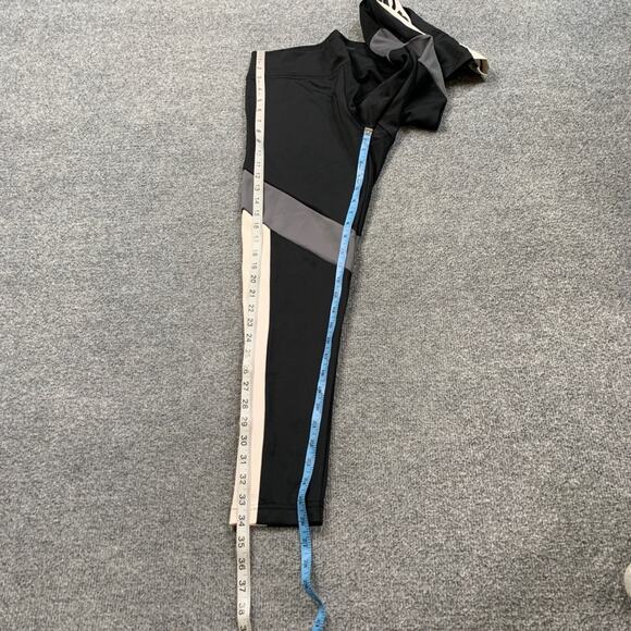 Adidas Leggings Womens M Medium Black Gray Aeroready Design 2 Move 7/8 Training - Picture 5 of 12